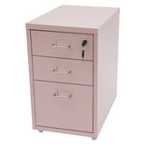 3 -Tiers  Vertical File Cabinet Metal Mobile File Cabinet with Lock Filing Cold-rolled Steel Cabinet Under Desk