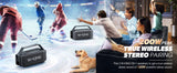 IPX6 Portable Waterproof Loud Bluetooth Speakers Wireless with Subwoofer