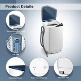 Portable washing machine for apartments, camping, RVs, dorms: 7.7lbs capacity, compact full-automatic