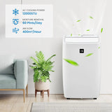 Portable Air Conditioner 12000 BTU, Cooler Dehumidifier Fan with Remote