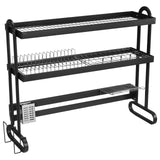 Over Sink Dish Drying Rack with Utensil Holder Household Dishes Strainers
