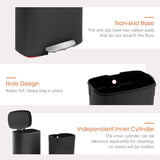 Kitchen Trash Can with Lid for Office Bedroom Bathroom Step Trash Bin