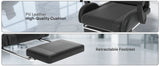 Athena Collection Carbon Fiber Black Gaming Chair - Ergonomic with Footrest