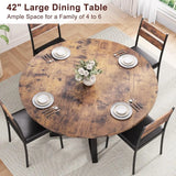 Round Dining Table for 4Kitchen Dining Room Circle Dinner Pedestal Table Space Saving