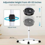 Hooded Hair Dryer for salon use, ABS plastic material, white color, 360 swivel