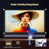 HD Video Smart Projector Outdoor w/ HDMI USB Wireless Connection for Home