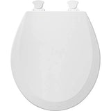 400TTA 000 Economy Toilet Seat Durable Enameled Wood ROUND White and 500EC 390 Toilet Seat ith Easy Clean