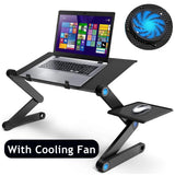 Laptop Table Stand and Lap Desk Adjustable Riser Portable with Mouse Pad