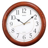 Wall Clock for Living Room with Quiet Sweep Second Hand,  Dark Brown