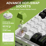 Redragon K686 PRO 98 Keys Wireless Gasket RGB 3-Mode PBT 5-Layer Noise Dampening Hot-Swap Gaming Mechanical Keyboard