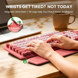 SGIAWETA-Wireless Keyboard and Mouse Combo, Typewriter Keyboard with Magnetic Wrist Rest,
