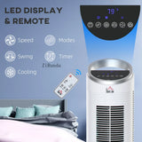 40" Evaporative Air Cooler with Water Tank, 3-In-1 Ice Cooling Fan for Home