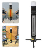 1500W Indoor Outdoor Space Heater W/ 3 Heat Settings and Timer for Patio