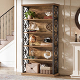 Tribesigns 71"  Tall Bookshelf,  6-Tier Industrial Bookcase with Metal Frame