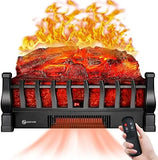 Electric Fireplace Insert with Infrared Remote, 5 Flame Levels, 24H Timer