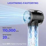 7 In 1 Hair Dryer Brush Brushless High Speed Hair Dryer with Diffuser Ionic Blow Dryer Hot Air Styling Comb