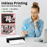 Inkless Portable Printer Wireless for Travel,Thermal Printer Supports 8.5" x 11" US Letter&A4&A5,Compatible with iOS,And