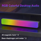 RGB Wireless Speaker Bluetooth-Compatible Desktop Speaker USB Powered Computer Speaker