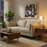 Ethereal Modern Small Brass Metal Table Lamp with White Glass Globe Shade