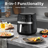 8-in-1 Air Fryer 6 Qt, Premium Ceramic Coating,Precise Heating for Even Results
