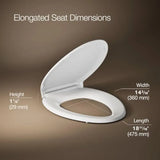 4734-RL-0 Rutledge Soft Close Toilet Seat Quiet-Close Lid Grip-Tight Bumpers