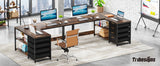 Tribesigns L Shaped Computer Desk with Storage Drawers, 59 inch Corner Desk