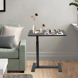 25.59-40.35inch Adjustable Overbed Bedside Table 4 Wheels Pneumatic Mobile Standing Desk Laptop Desk Hospital Home Use