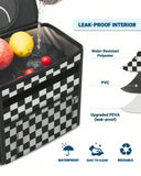 Car Trash Can With Lid Leakproof Hanging Waterproof Automotive Garbage Bin