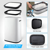 Automatic Trash Can with Lid,14.5 Gallon Smart Trash Can for Bedroom, Bathroom, Kitchen