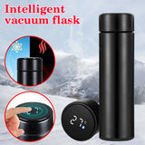 500ml Smart Vacuum Insulated Stainless Steel Water Bottle LED Temperature Display Spill Proof Portable for Home Travel Sports