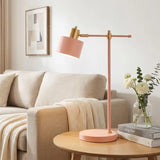 22.2" Modern Desk Lamp, Metal Table Lamp with LED Bulb, Adjustable Reading Lamps for Living Room