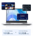 14.1" Ultra Slim Windows 11 Pro Laptop Computer intel Atom A3950 12GB RAM 1TB 2TB SSD Notebook PC 1080P HD Office
