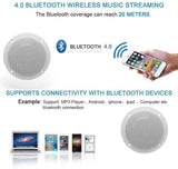 Herdio 4PCS 4'' 160W Marine Waterproof Bluetooth Speaker HIFI Full Range Stereo Motorcycle Boat