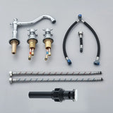 Chrome Widespread Bathroom Sink Faucet 8 in 3 Holes