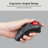 Ergonomic Bluetooth Thumb Mouse with 10 Buttons for TV, Presentation
