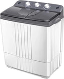 Gray & White Compact Portable Washing Machine for Apartment, RV with 20lbs Capacity,