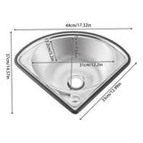 Hand Wash Sink, Corner Basin Sink with Wall Bracket, Triangular Hand Basin Sink for