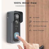 ieGeek 2K Doorbell Camera Wireless -Video Doorbell with Chime Ringer, Smart Wifi Doorbell