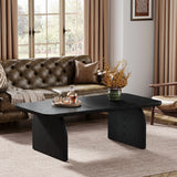 Tribesigns Farmhouse Rectangular Coffee Table, 47.24-Inch w/ Sturdy Base