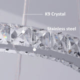 Crystal Ceiling Chandelier 3 Rings Hanging Chandelier In The Living Room