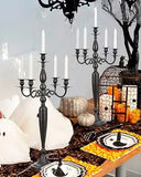 5 Arms Black 28.54 inch Tall Candlestick Holders for Party