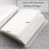 Nail Sticker Storage BookletLarge Capacity Storage Blank Pages Design Sticker Collection