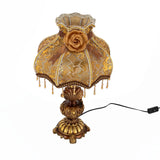 European Gold Table Lamp, 100-260V Bedside Desk Light, for Studies