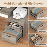 Executive Computer Desk with 3 Drawers amp Storage Shelves, 65 Inch Home Office Desk