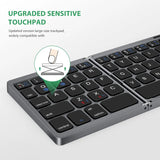 Foldable Keyboard Russian with Touchpad Portable Mini Bluetooth Wireless Folding Keyboard