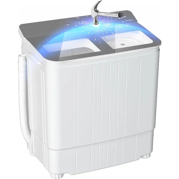 INTERGREAT Portable Washing Machine, 14.5 lbs Mini Small Laundry Washer MD DC PRINT