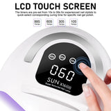 UV LED Nail Lamp  Nail Dryer For Gel Nails With Removable Base, Touch Screen 4 Timers   Nail Lamp