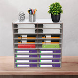 Wooden Paper Mail Tray SorterWith Rubber Rings ,Office Desktop File LiteratureOrganiser,Classroom