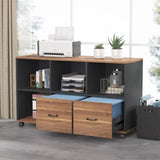 Tribesigns 2 Drawers Lateral File Cabinets Home Office 47inch Mobile Wood Filing Cabinet