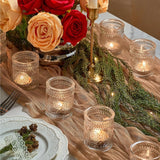 30 Pack Clear Glass Votive Candle Holders for Wedding Centerpieces